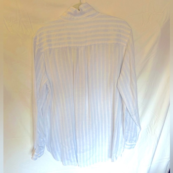 GAP Linen tunic. Light blue and white stripes. Size XL. - Picture 5 of 9